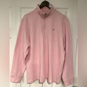 Men’s Large Vineyard Vines Pink 1/4 zip.